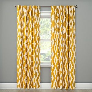 63x54 light filtering curtains. Summer yellow